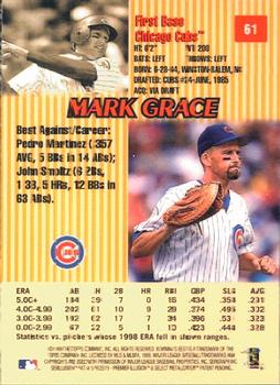 1999 Bowman's Best #61 Mark Grace Back