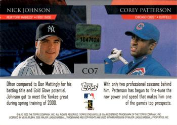 2001 Stadium Club - Co-Signers #CO7 Corey Patterson / Nick Johnson  Back