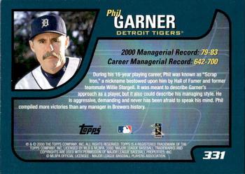 2001 Topps - For Topps Employees #331 Phil Garner Back