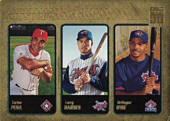 2001 Topps - Gold #731 Carlos Pena / Larry Barnes / DeWayne Wise Front