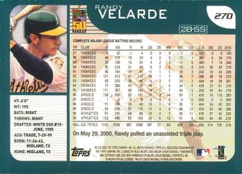 2001 Topps - Limited #270 Randy Velarde  Back