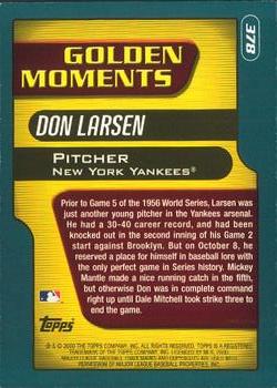 2001 Topps - Limited #378 Don Larsen Back