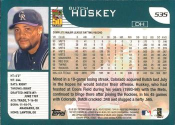 2001 Topps - Limited #535 Butch Huskey  Back