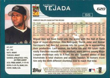 2001 Topps - Limited #620 Miguel Tejada  Back