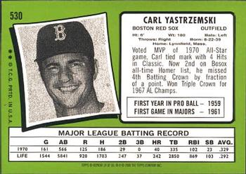 2001 Topps - Through the Years Reprints #24 Carl Yastrzemski Back