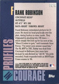 2001 Topps American Pie - Profiles in Courage #PIC10 Frank Robinson  Back