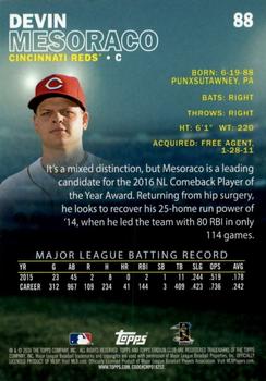 2016 Stadium Club - First Day Issue #88 Devin Mesoraco Back