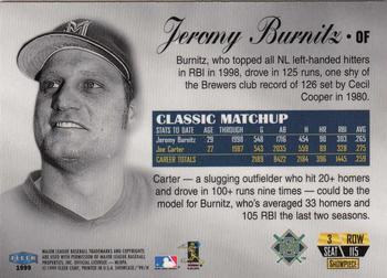 1999 Flair Showcase #115 Jeromy Burnitz Back