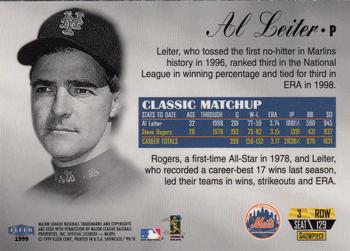 1999 Flair Showcase #129 Al Leiter Back