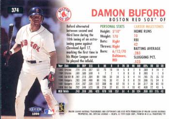 1999 Fleer Tradition #374 Damon Buford Back