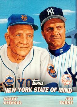 2001 Topps Chrome - Combos #TC10 New York State of Mind (Casey Stengel / Joe Torre)  Front