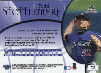 1999 Fleer Brilliants #124 Todd Stottlemyre Back