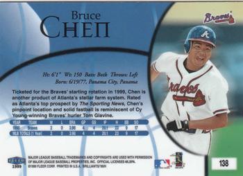 1999 Fleer Brilliants #138 Bruce Chen Back