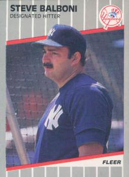 1989 Fleer Update #U-45 Steve Balboni Front