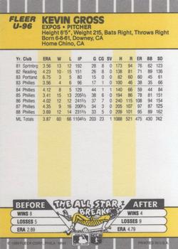 1989 Fleer Update #U-96 Kevin Gross Back