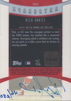 2001 Topps HD - Clear Autographs #HDA2 Rick Ankiel  Back