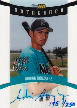 2001 Topps HD - Clear Autographs #HDA4 Adrian Gonzalez  Front