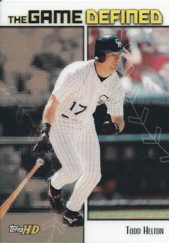 2001 Topps HD - Game Defined #GD5 Todd Helton  Front