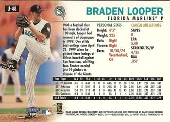 1999 Fleer Tradition Update #U-48 Braden Looper Back