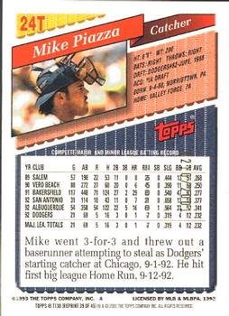2001 Topps Traded & Rookies - Gold #T138 Mike Piazza Back
