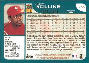 2001 Topps Traded & Rookies - Gold #T66 Jimmy Rollins Back