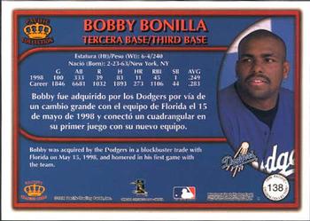 1999 Pacific Crown Collection #138 Bobby Bonilla Back