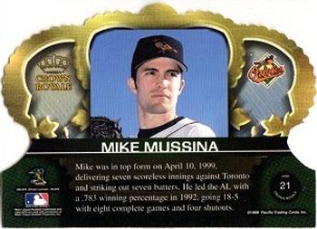 1999 Pacific Crown Royale #21 Mike Mussina Back