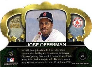 1999 Pacific Crown Royale #25 Jose Offerman Back