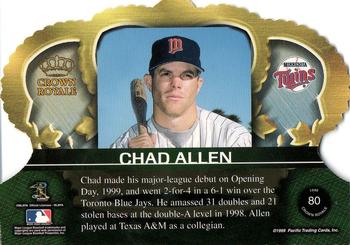 1999 Pacific Crown Royale #80 Chad Allen Back