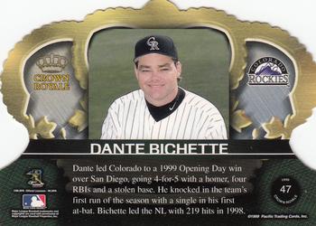 1999 Pacific Crown Royale #47 Dante Bichette Back
