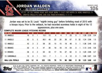 2016 Topps - All-Star Game #106 Jordan Walden Back