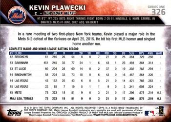2016 Topps - All-Star Game #326 Kevin Plawecki Back