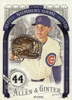 2016 Topps Allen & Ginter - The Numbers Game #NG-38 Anthony Rizzo Front