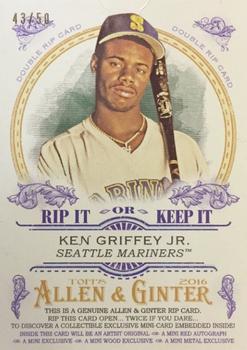 2016 Topps Allen & Ginter - Double Rip Cards #DRIP-8 Mike Piazza / Ken Griffey Jr. Back