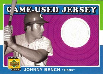 2001 Upper Deck Decade 1970's - Game-Used Jerseys #J-JB Johnny Bench  Front