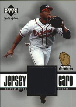 2001 Upper Deck Gold Glove - Game Jersey #GG-AJ Andruw Jones  Front
