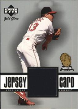 2001 Upper Deck Gold Glove - Game Jersey #GG-OV Omar Vizquel  Front