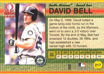 1999 Pacific Omega #217 David Bell Back