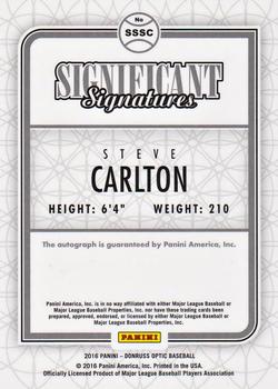 2016 Donruss Optic - Significant Signatures #SSSC Steve Carlton Back