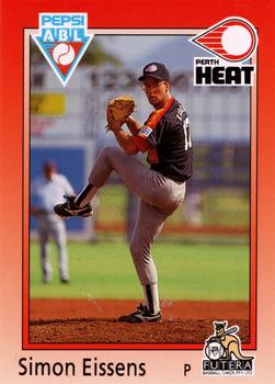 1992 Futera Pepsi ABL Perth Heat #1 Simon Eissens Front