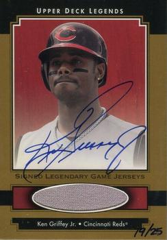 2001 Upper Deck Legends - Legendary Game Jersey Autographs Gold #GSJKG Ken Griffey Jr.  Front