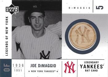 2001 Upper Deck Legends of New York - Game-Used Bats #LYB-JD Joe DiMaggio Front