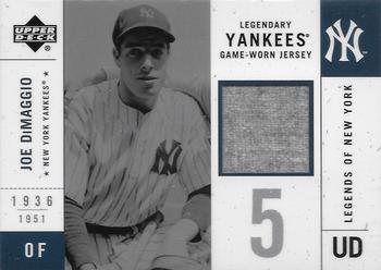 2001 Upper Deck Legends of New York - Game-Worn Jerseys #LYJ-JD Joe DiMaggio Front