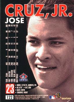 1999 SkyBox Premium #122 Jose Cruz Jr. Back