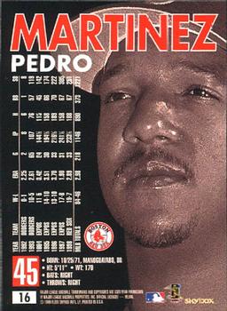 1999 SkyBox Premium #16 Pedro Martinez Back