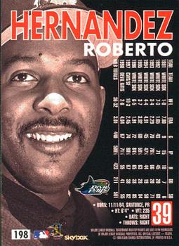 1999 SkyBox Premium #198 Roberto Hernandez Back