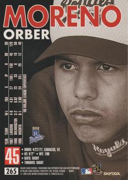 1999 SkyBox Premium #265 Orber Moreno Back