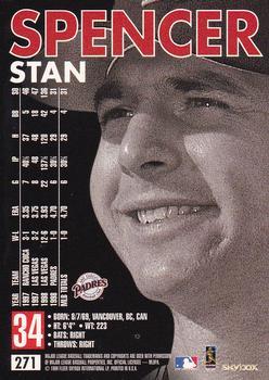 1999 SkyBox Premium #271 Stan Spencer Back