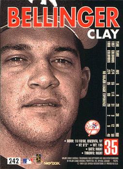 1999 SkyBox Premium #242 Clay Bellinger Back