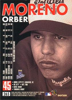 1999 SkyBox Premium #265 Orber Moreno Back